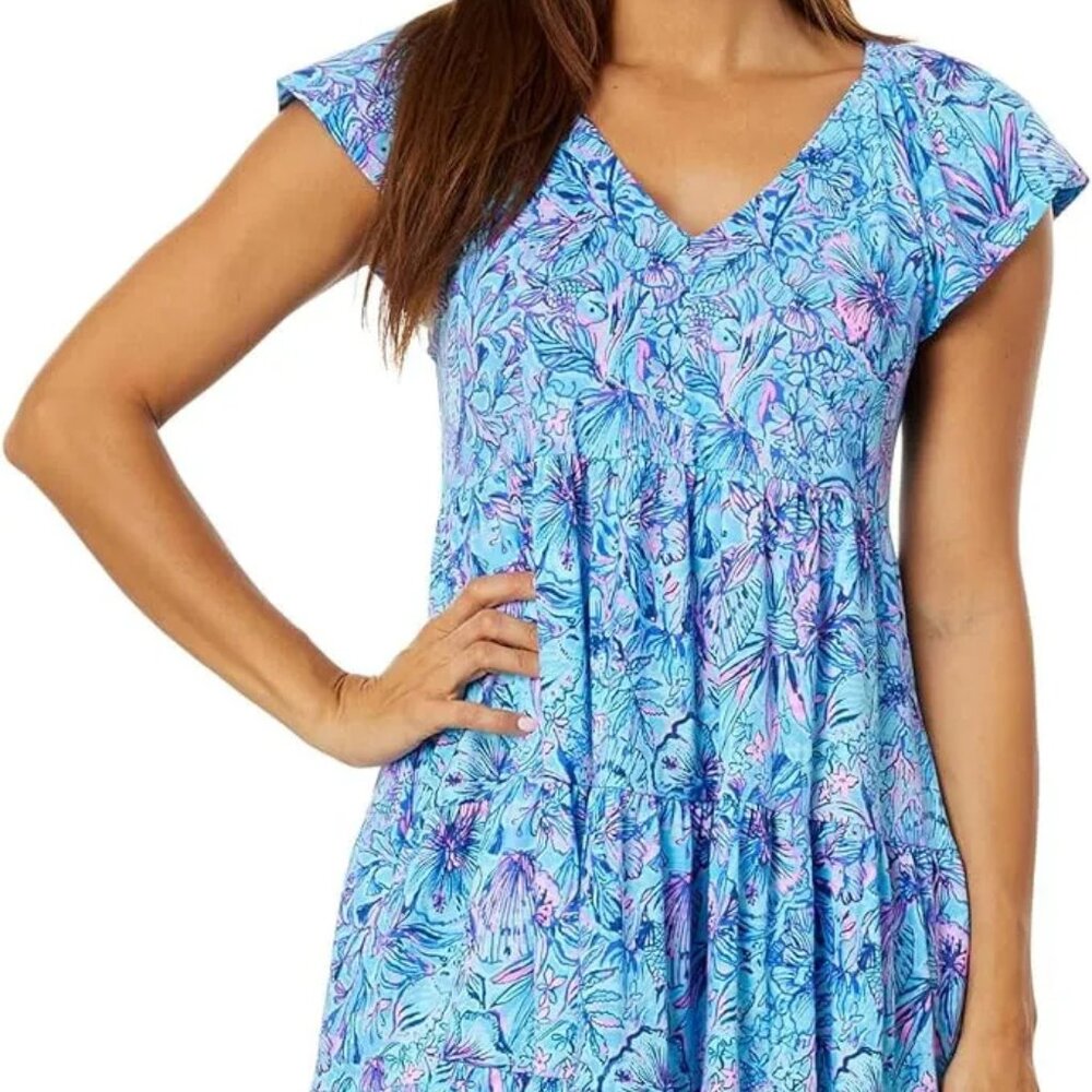 Lilly Pulitzer Kawai Swing Dress NWT Pockets Tiered